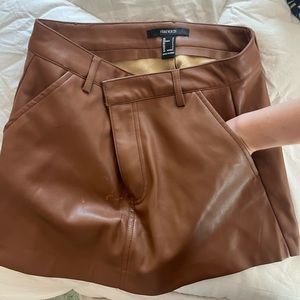 Faux Leather Skort